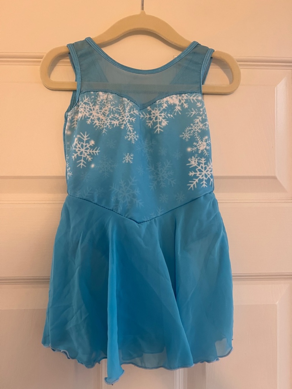 Blue Snowflake leotard w/ skirt